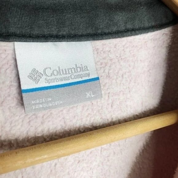 Columbia Red Fluffy Fleece Quarter Zip Durable Pullover High Neck Sweatshirt XL - Picture 8 of 12